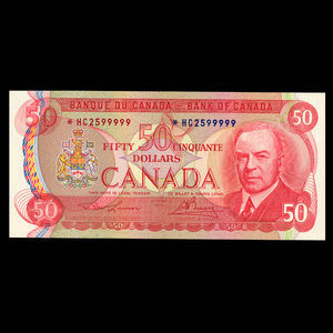 Canada, Bank of Canada, 50 dollars : 1975