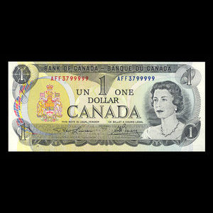 Canada, Bank of Canada, 1 dollar : 1973