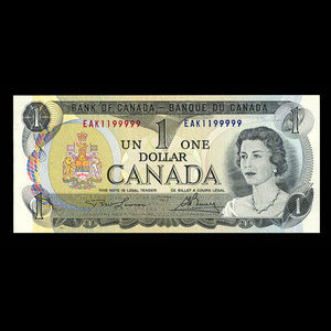 Canada, Bank of Canada, 1 dollar : 1973