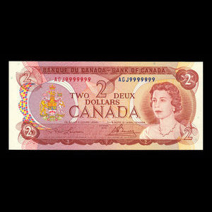 Canada, Bank of Canada, 2 dollars : 1974