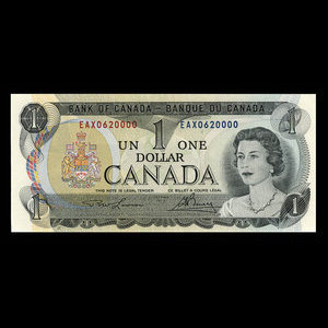 Canada, Bank of Canada, 1 dollar : 1973