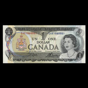 Canada, Bank of Canada, 1 dollar : 1973