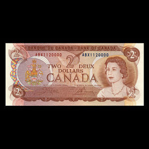 Canada, Bank of Canada, 2 dollars : 1974