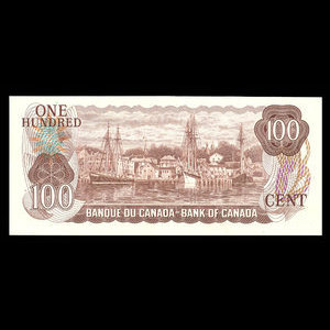 Canada, Bank of Canada, 100 dollars : 1975