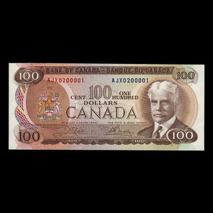 Canada, Bank of Canada, 100 dollars : 1975