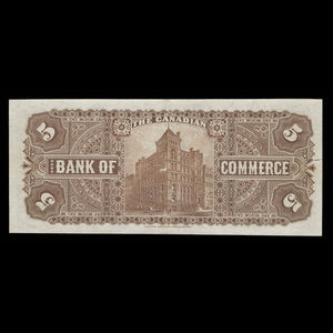 Canada, Canadian Bank of Commerce, 5 dollars : May 1, 1912