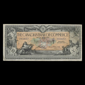 Canada, Canadian Bank of Commerce, 10 dollars : January 2, 1917