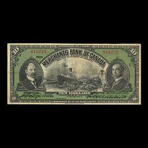 Canada, Merchants Bank of Canada (The), 10 dollars : January 3, 1917