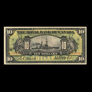 Canada, Royal Bank of Canada, 10 dollars : January 2, 1913