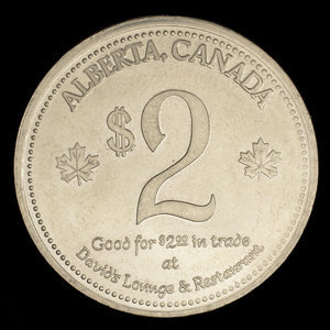 Canada, David's Lounge & Restaurant, 2 dollars : 1981