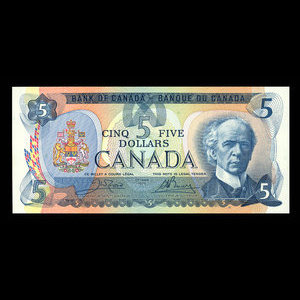 Canada, Bank of Canada, 5 dollars : 1979