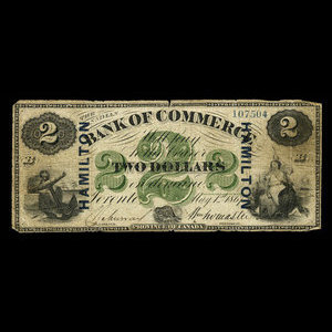 Canada, Canadian Bank of Commerce, 2 dollars : May 1, 1867