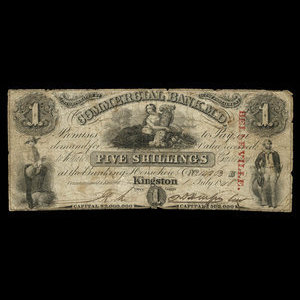 Canada, Commercial Bank of the Midland District, 1 dollar : July 1, 1848