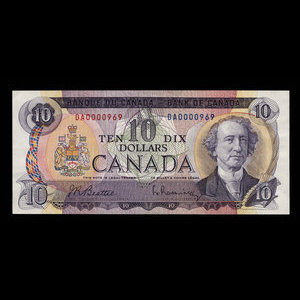 Canada, Bank of Canada, 10 dollars : 1971