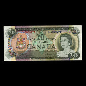 Canada, Bank of Canada, 20 dollars : 1969