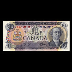 Canada, Bank of Canada, 10 dollars : 1971