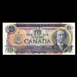 Canada, Bank of Canada, 10 dollars : 1971