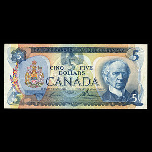 Canada, Bank of Canada, 5 dollars : 1979