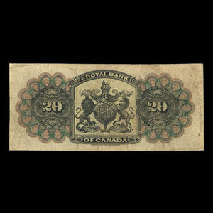 Canada, Royal Bank of Canada, 20 dollars : January 2, 1909