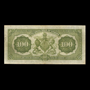 Canada, Royal Bank of Canada, 100 dollars : January 3, 1927