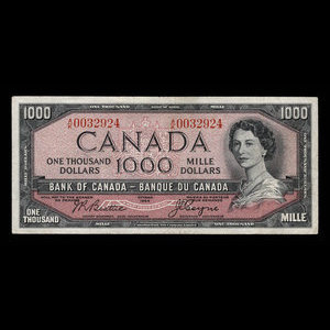 Canada, Bank of Canada, 1,000 dollars : 1954