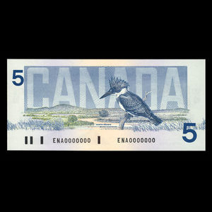 Canada, Bank of Canada, 5 dollars : 1986