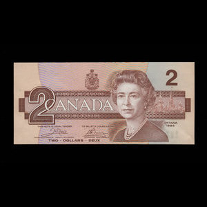 Canada, Bank of Canada, 2 dollars : 1986