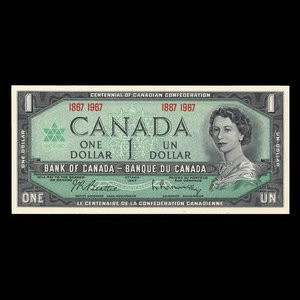 Canada, Bank of Canada, 1 dollar : 1967