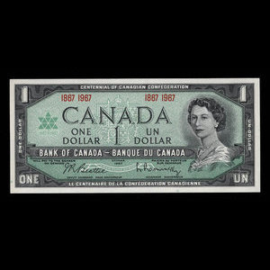 Canada, Bank of Canada, 1 dollar : 1967