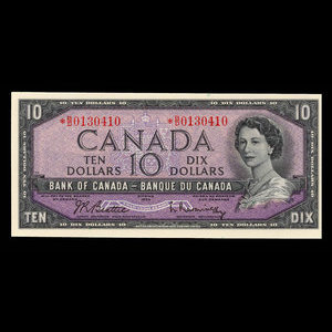 Canada, Bank of Canada, 10 dollars : 1954