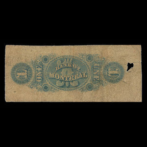 Canada, Bank of Montreal, 1 dollar : January 2, 1857