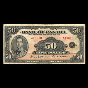 Canada, Bank of Canada, 50 dollars : 1935