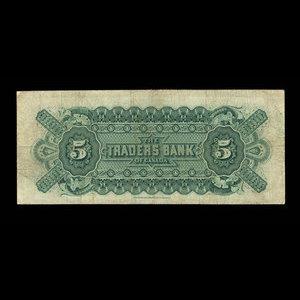 Canada, Traders Bank of Canada, 5 dollars : July 2, 1897