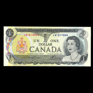 Canada, Bank of Canada, 1 dollar : 1973