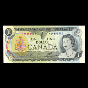 Canada, Bank of Canada, 1 dollar : 1973