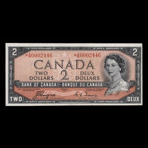 Canada, Bank of Canada, 2 dollars : 1954