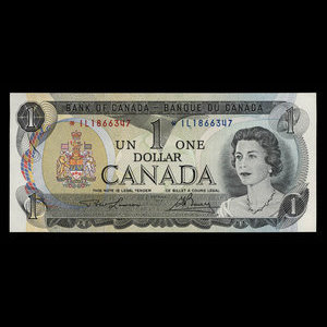 Canada, Bank of Canada, 1 dollar : 1973