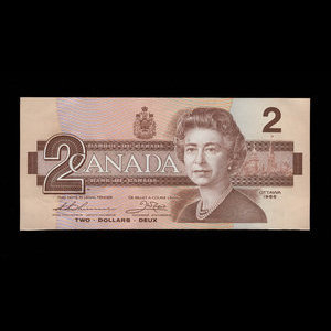 Canada, Bank of Canada, 2 dollars : 1986