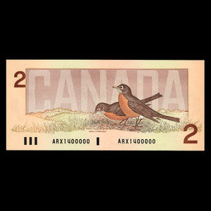 Canada, Bank of Canada, 2 dollars : 1986