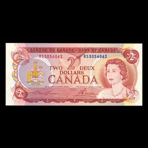 Canada, Bank of Canada, 2 dollars : 1974