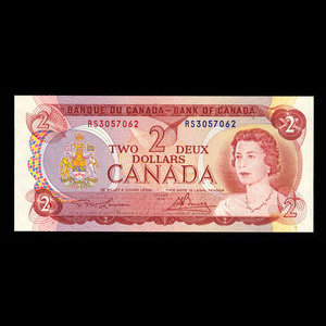 Canada, Bank of Canada, 2 dollars : 1974