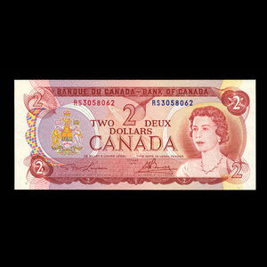 Canada, Bank of Canada, 2 dollars : 1974