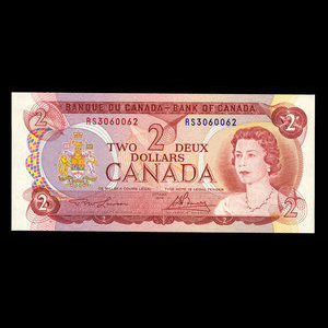 Canada, Bank of Canada, 2 dollars : 1974