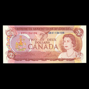 Canada, Bank of Canada, 2 dollars : 1974