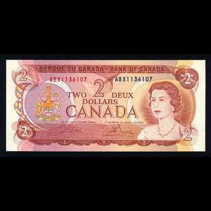 Canada, Bank of Canada, 2 dollars : 1974