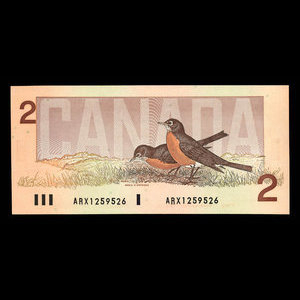 Canada, Bank of Canada, 2 dollars : 1986