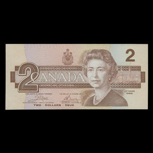 Canada, Bank of Canada, 2 dollars : 1986