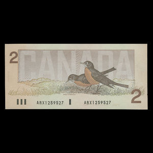 Canada, Bank of Canada, 2 dollars : 1986