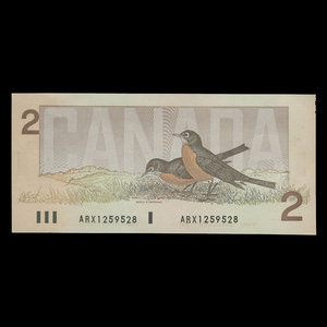 Canada, Bank of Canada, 2 dollars : 1986