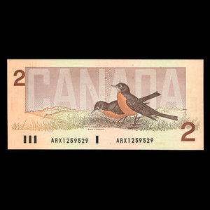 Canada, Bank of Canada, 2 dollars : 1986